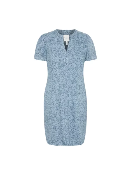 Sukienka jeansowa Part Two z dekoltem w serek niebieska