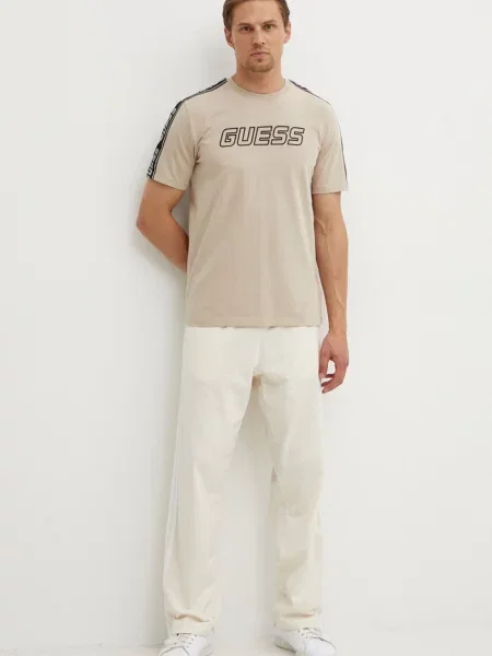 Guess Majica Arlo Regular Fit bež