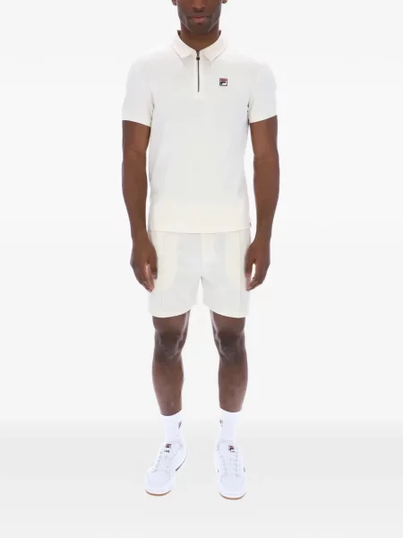 Tricou polo Fila cu autograf alb