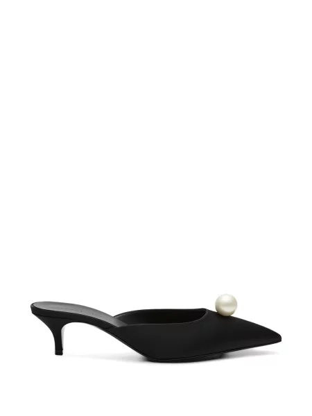 Papuci tip mules Magda Butrym cu perle negru