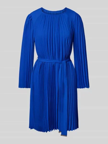 Sukienka mini z plisami Dkny niebieska
