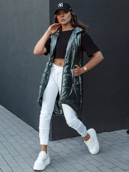 Vestă Dstreet cu glugă verde