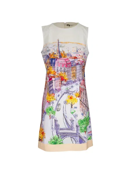 Rochie mini Rani Arabella cu imagine de costum alb