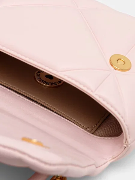 Кожаная сумка через плечо Love Moschino