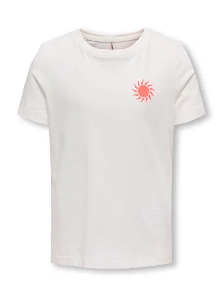 Kids ONLY T-Shirt Happy Life biały
