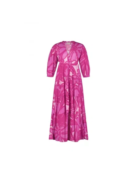Lniana sukienka Fabienne Chapot garniturowa różowa