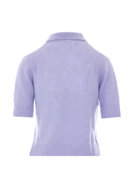 Tricou polo Lisa Yang tricotate violet