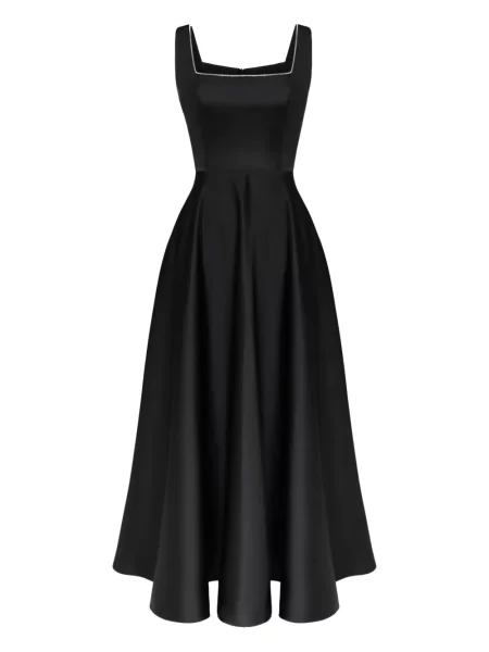 Sukienka midi Post Meridiem do kolan garniturowa czarna