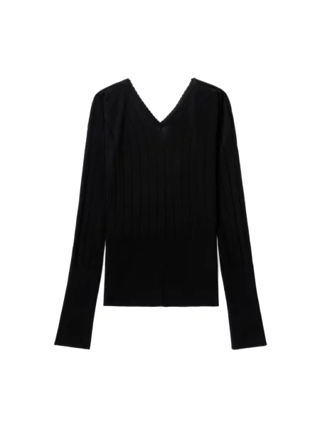 Top Jacquemus z dekoltem w serek czarny