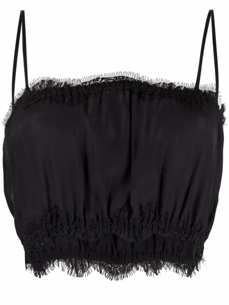 Jedwabny top Gold Hawk czarny