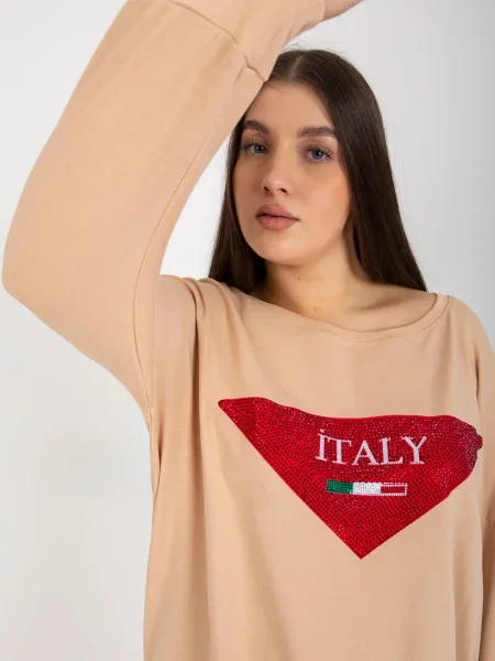 Bluză Fashionhunters bej