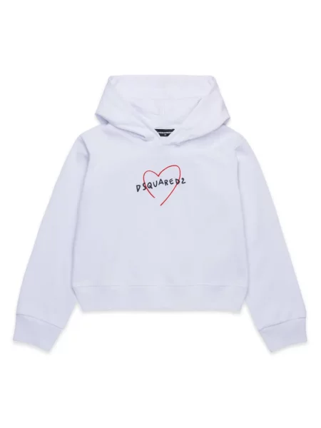 Bluza z kapturem dziecięca Dsquared2 biała