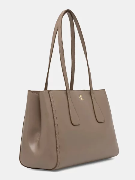 Calvin Klein Kabelka Ck Medium Work Tote béžová