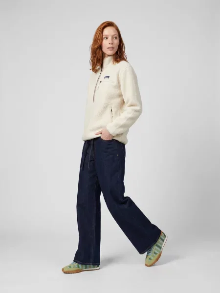 Retro fleecová mikina Patagonia béžová