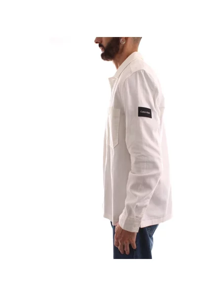 Džínsová košeľa Calvin Klein Jeans biela