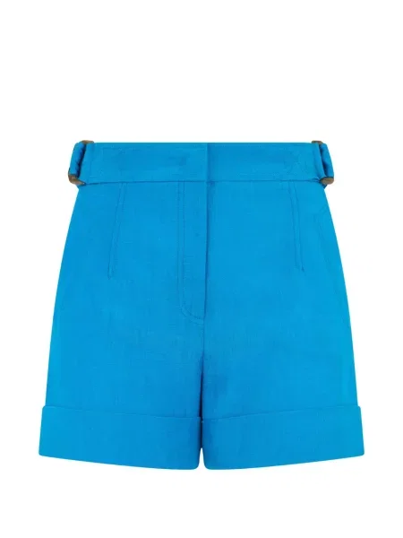 Cu centură pantaloni scurți Alberta Ferretti albastru