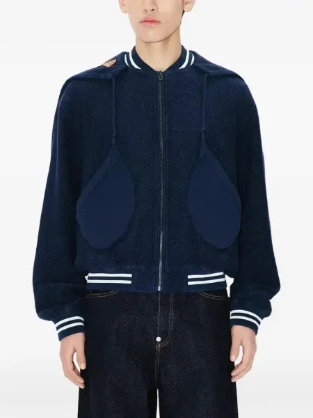 Флийс яке Kenzo бродирано синьо
