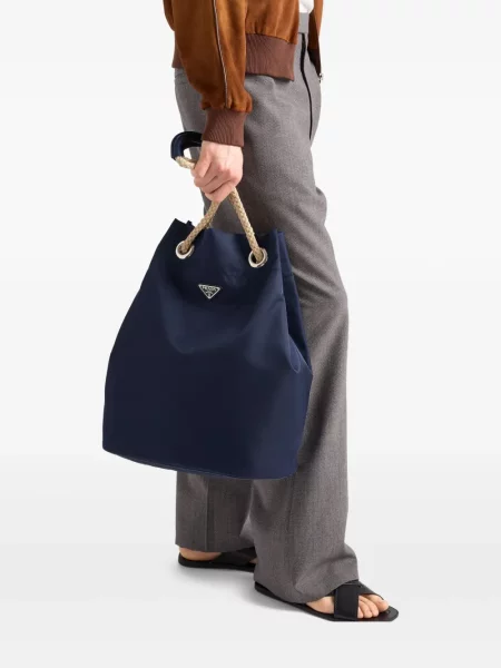 Shopperka Prada niebieska