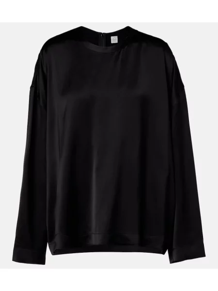 Top Toteme din satin negru