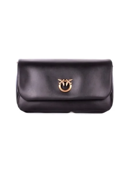 Pinko De piele geantă pe umăr CLICK SOFT negru
