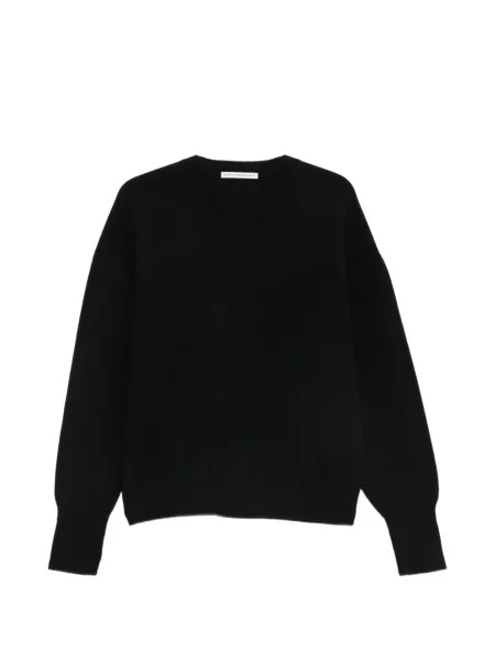 Pulover Studio Nicholson cu decolteu în V negru