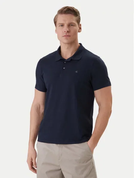 Calvin Klein Тениска с яка и Тъмносин