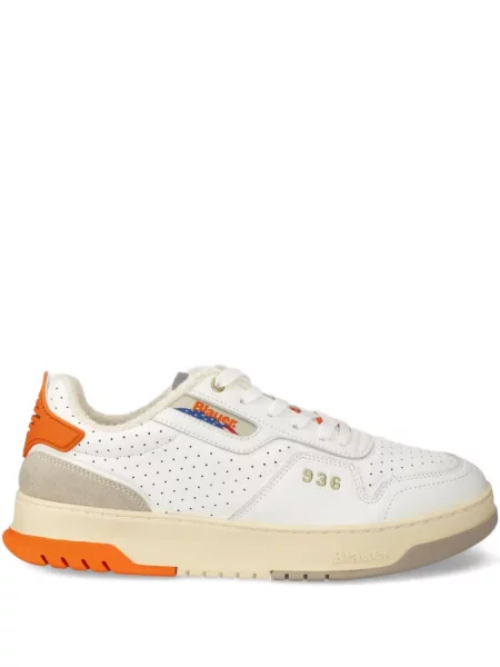 Sneakerși Blauer din piele alb