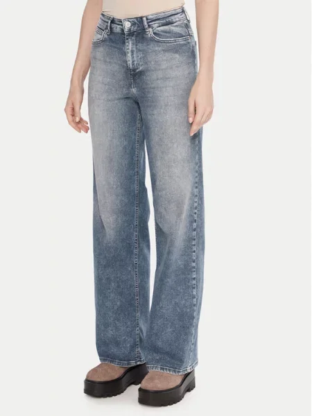 ONLY Jeans hlače Madison Wide Leg modra