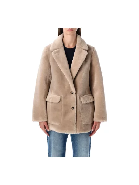 Marynarka Urbancode zamszowa beżowa