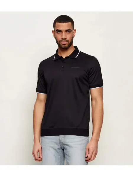 KARL LAGERFELD Tricou polo negru