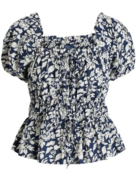 Pletena polo majica Polo Ralph Lauren s printom karirana ružičasta