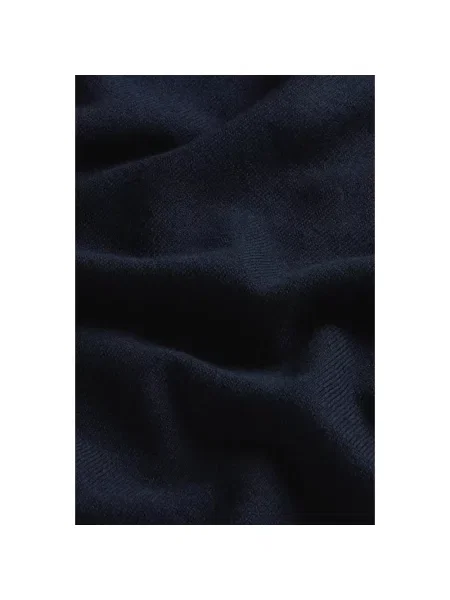 Dzianinowa koszulka polo Woolrich niebieska