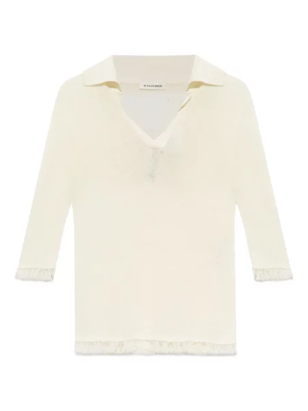 Top By Malene Birger cu decolteu în V alb