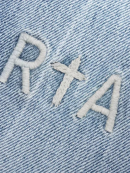 Blugi Rta cu broderie albastru
