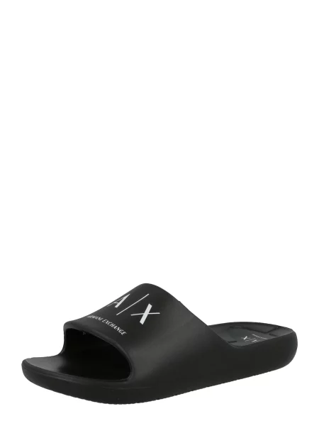 ARMANI EXCHANGE Saboți negru alb