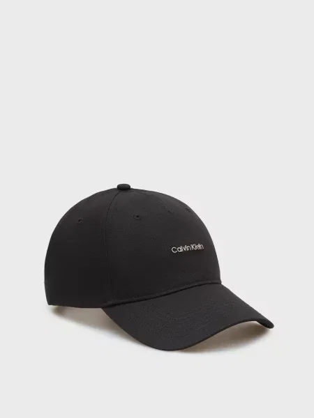 Твілова кепка Calvin Klein з автографом чорна