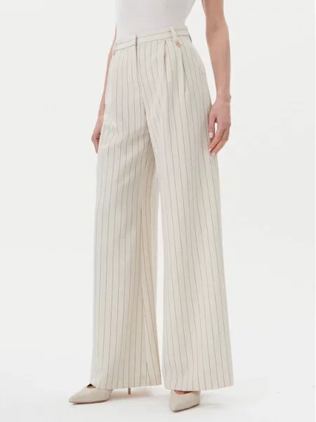 Fracomina Штани палаццо Wide Leg бежевий