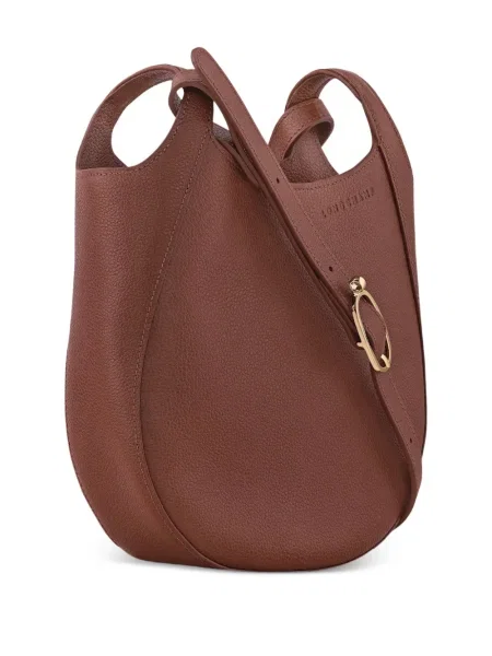 Geanta de piele Longchamp din piele maro