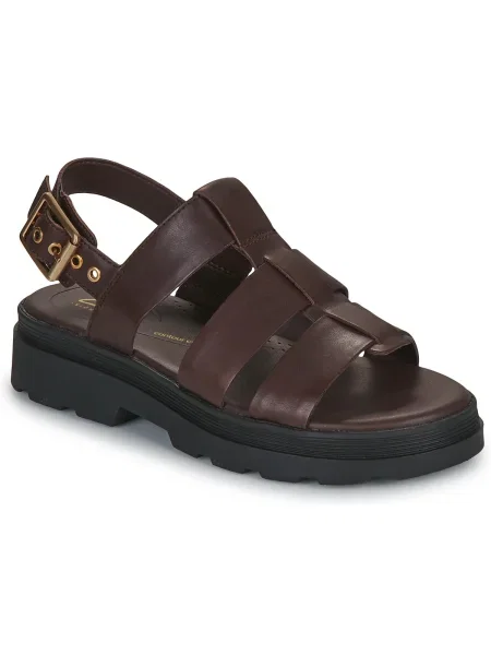 Pántos félcipő Clarks barna