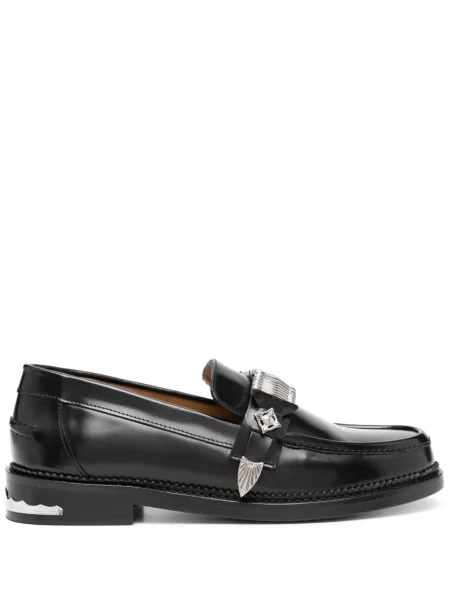 Pantofi loafer Toga Virilis din piele cu cataramă negru