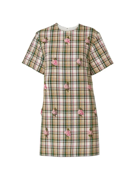 Rochie mini Carolina Herrera în carouri alb