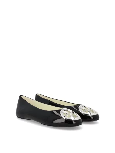 Balerinki Tory Burch skórzane czarne