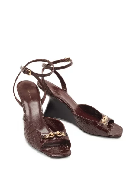 Sandale Tory Burch cu pană roșu