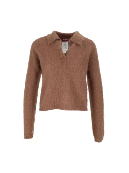 Sweter Max Mara Studio brązowy
