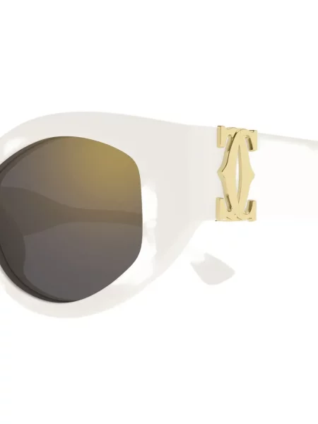 Saulės akiniai Cartier Eyewear balta