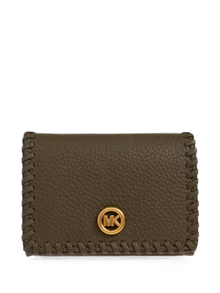 Portofel Michael Michael Kors din piele cu autograf verde