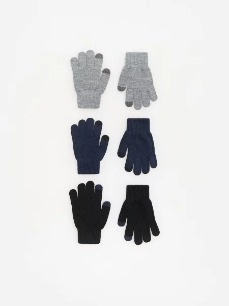 Reserved Érintőképernyős kesztyű 3 pack többszínű