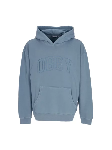 Bluza z kapturem Obey z kapturem niebieska