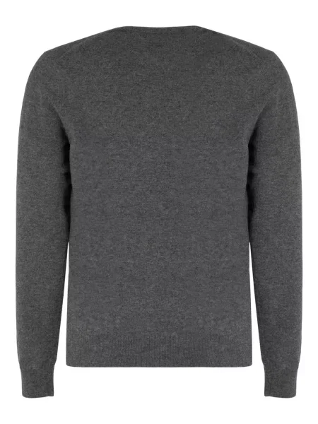 Pulover Comme Des Garçons Shirt de lână cu decolteu în V gri