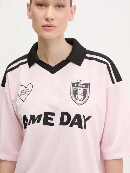Hugo Blue polo różowy